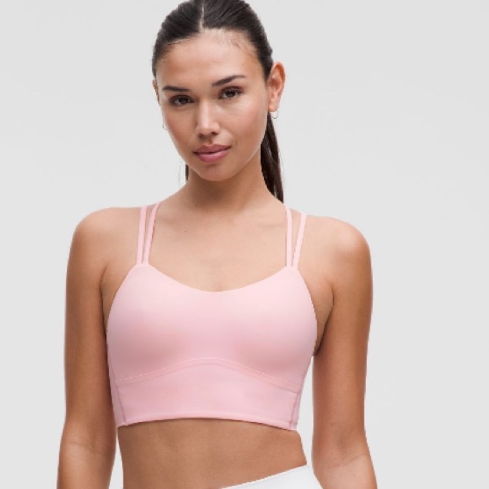 Lululemon Like a Cloud Longline Bra Strawberry Milkshake
